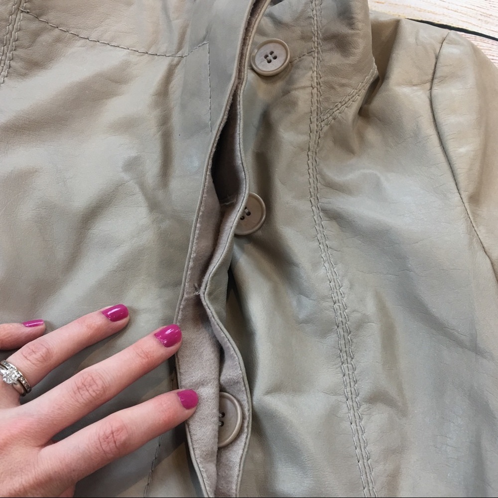 BCBGMAXAZRIA | genuine leather jacket asymmetrical - Picture 6 of 8